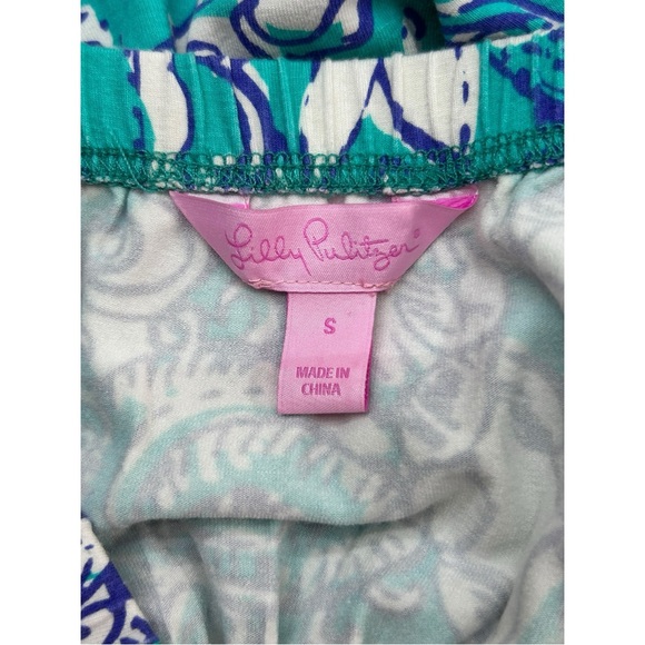 Lilly Pulitzer Holbrook Maxi Dress Sea Foam Blue Paisley Strapless Size S - Picture 7 of 15